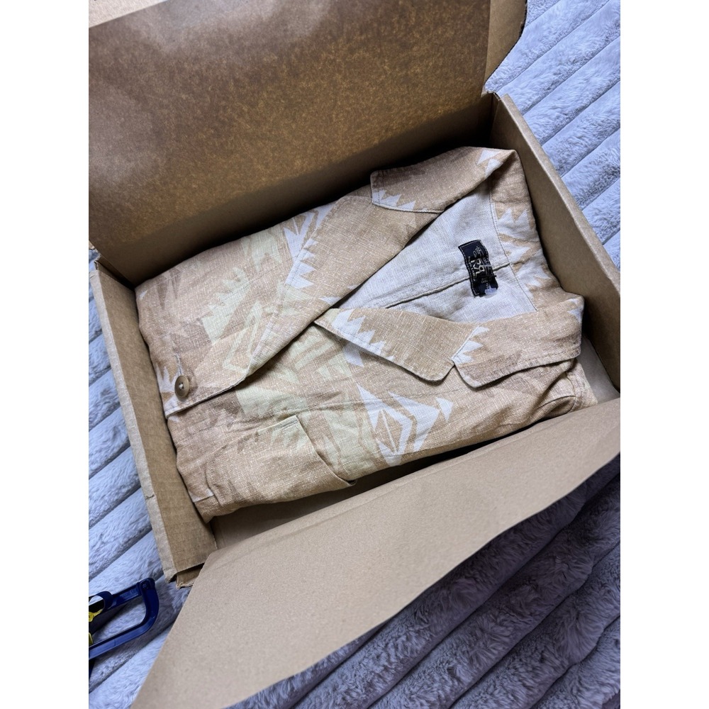 RRL Ralph Lauren Womens Sz 2 100% Linen Aztec Unstructured Blazer Jacket $790 - Picture 14 of 15